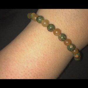 handmade speckled beaded bracelet